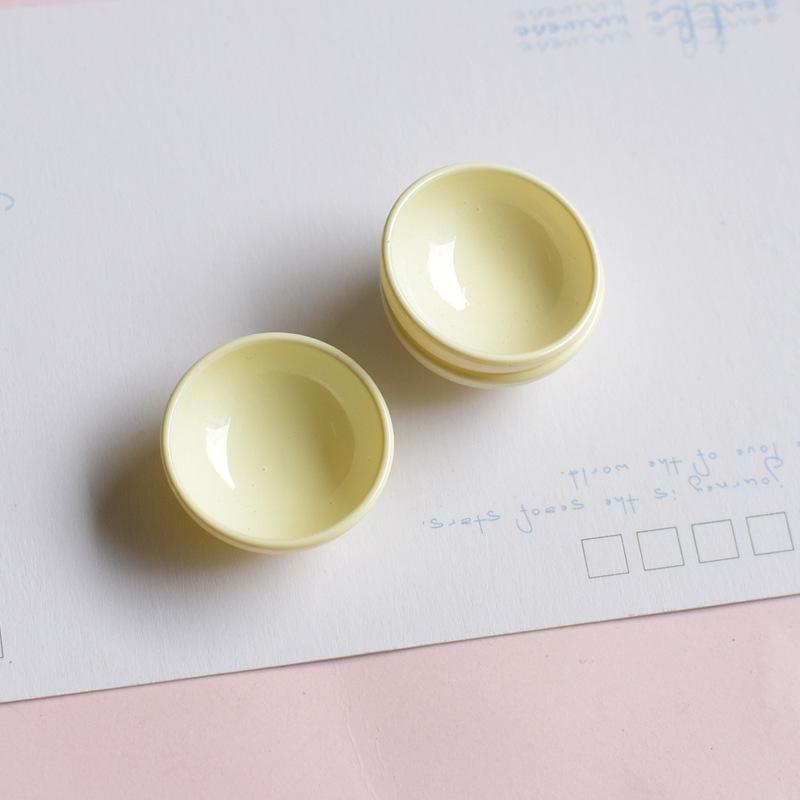 10 шт., миниатюрная миска, блюдо, круглая, масштаб 1/12, кукольный домик, кухонный аксессуар для столовой