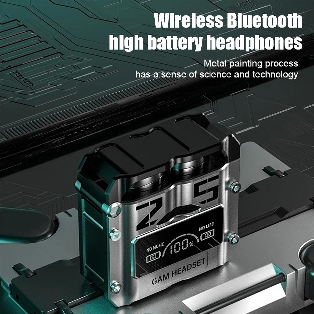 Наушники Bluetooth 5.3 Игровые гарнитуры с низкой задержкой Беспроводные наушники LED HiFi Стерео Спортивные наушники с шумоподавлением Сенсорное управление