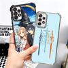 Чехол для телефона с покрытием в стиле аниме Sword Art Online для Samsung A17 A07 A37 A57 A16 A56 A15 A55 A14 A54 A13 A53 A26 A36 A25 A35 A24 A34 A2