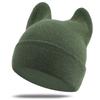 Korean Style Beanie Hat Cute Ears Pullover Hat Cute Knitted Hat  Autumn