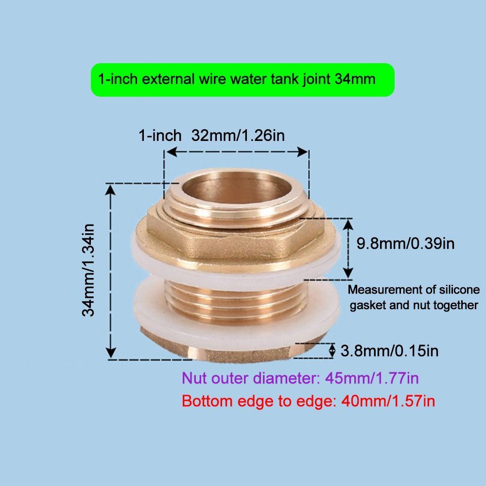 Copper Pipe Water Tank Connector 1/2" 1/4" Fish Tank Coupling Joint Garden Irrigation Pipe