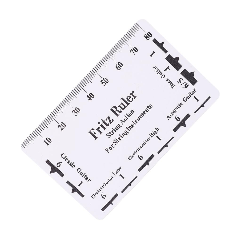 String Action Gauge Ruler Guitar Bass Plastic Luthier Height Measuring Set Up Tool