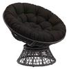Papasan Chair Cushion VIANEN 100percent  Polyester Black