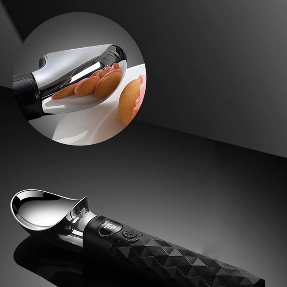 LED Display Electric Heated Ice Cream Scoop Waterproof Ice Cream Dipper Gelato Scooping