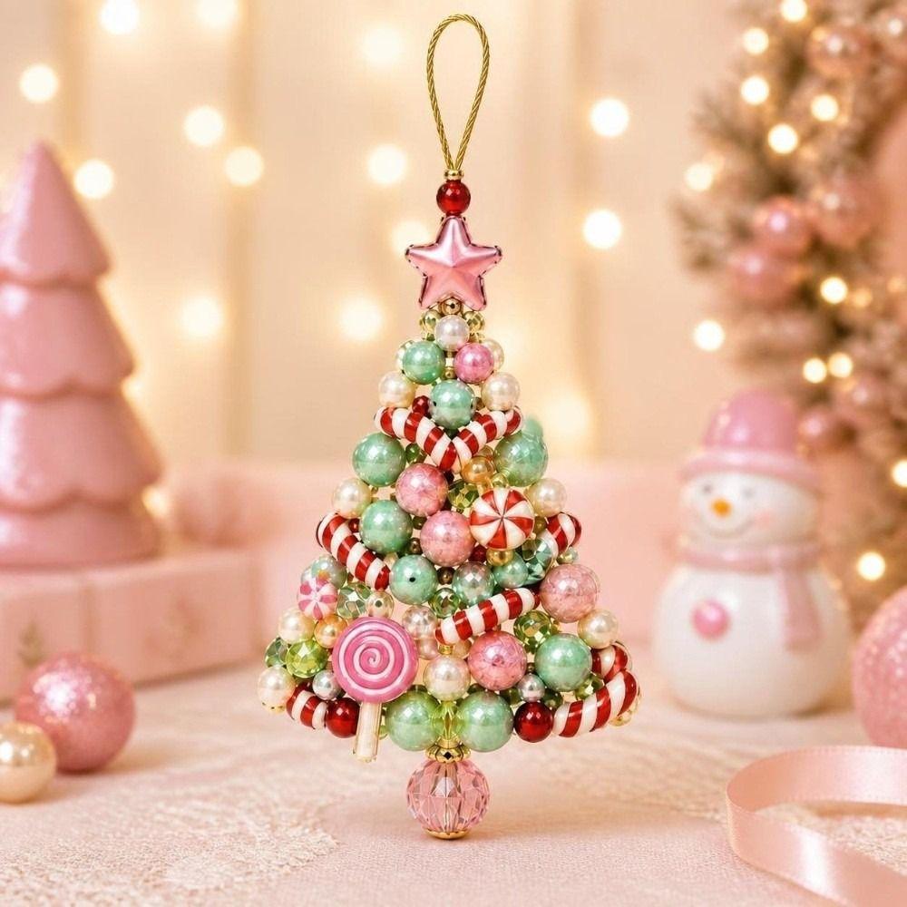 Hanging Beading Craft Set Beaded Ornament Kit New Christmas Craft Kit Festive Holiday Activity