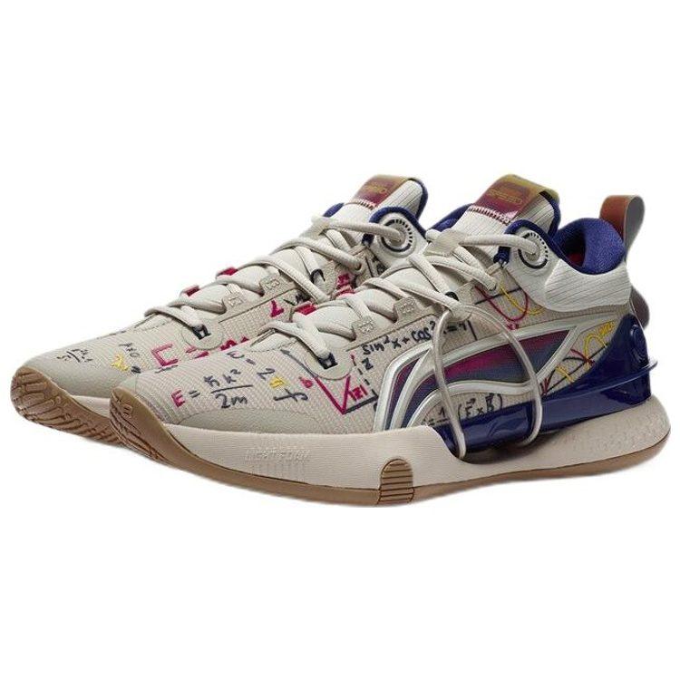 Li Ning Speed 8 Премиальная амортизация Нескользящая Износостойкая Низкие Баскетбольные кроссовки Мужские Овсяно-серый ABAT119-3