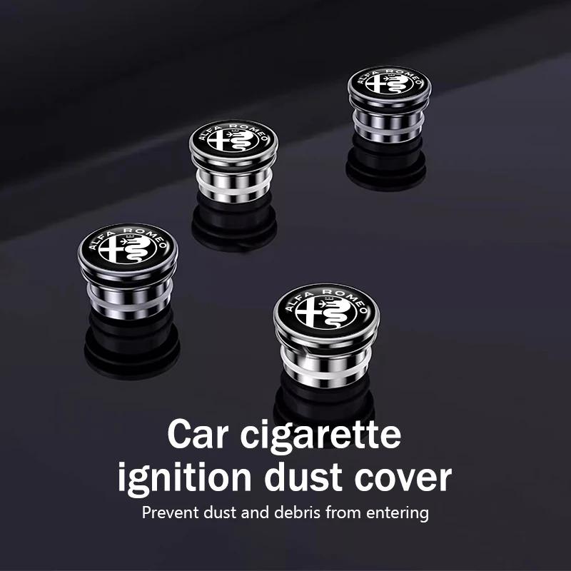 ZNBUA1 Alloy Socket Dust Cover Lighter Plug Car Cigarette Lighter Cap For Alfa Romeo 159 Giulietta 156 147 Giulia Mito GT Stelvio