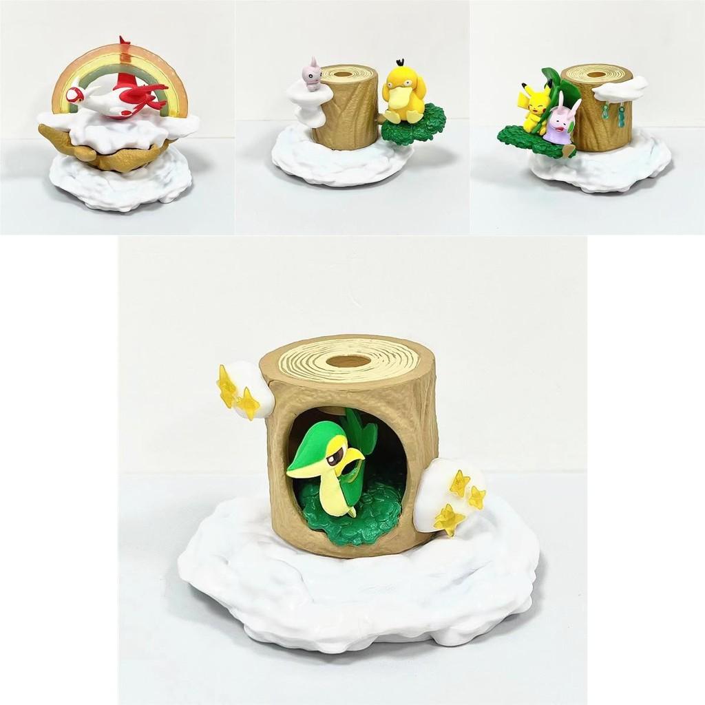 Cute Weather Tree Pokemon Stump Pikachu Blind Box Pvc Figure Anime Collectible