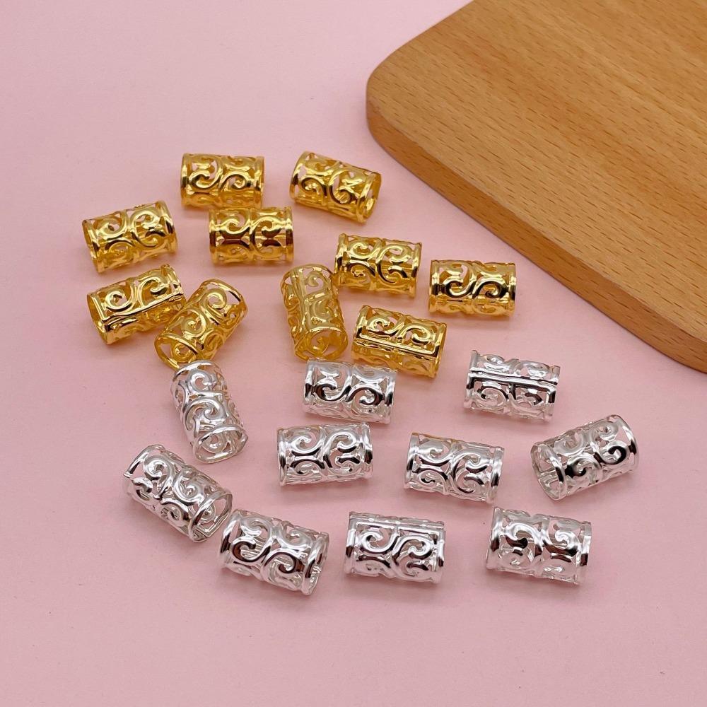 200 шт. Металлические зажимы для манжет, дреды, бусины, дреды, косички, трубки, полые кольца для волос для мужчин