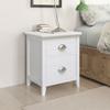 VidaXL Bedside Table 2 Pcs with 2 Drawers White
