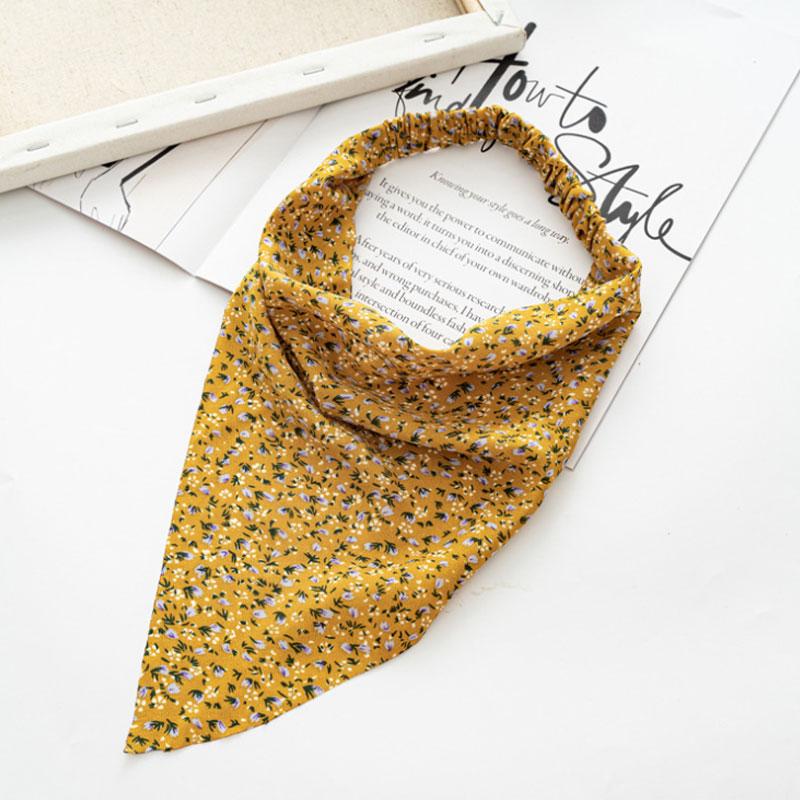 Summer Printting Hair Scarf Scrunchies Vintage Triangle Bandanas Hairband Headband Elastic Hair Bands Headwrap Hair Accessories