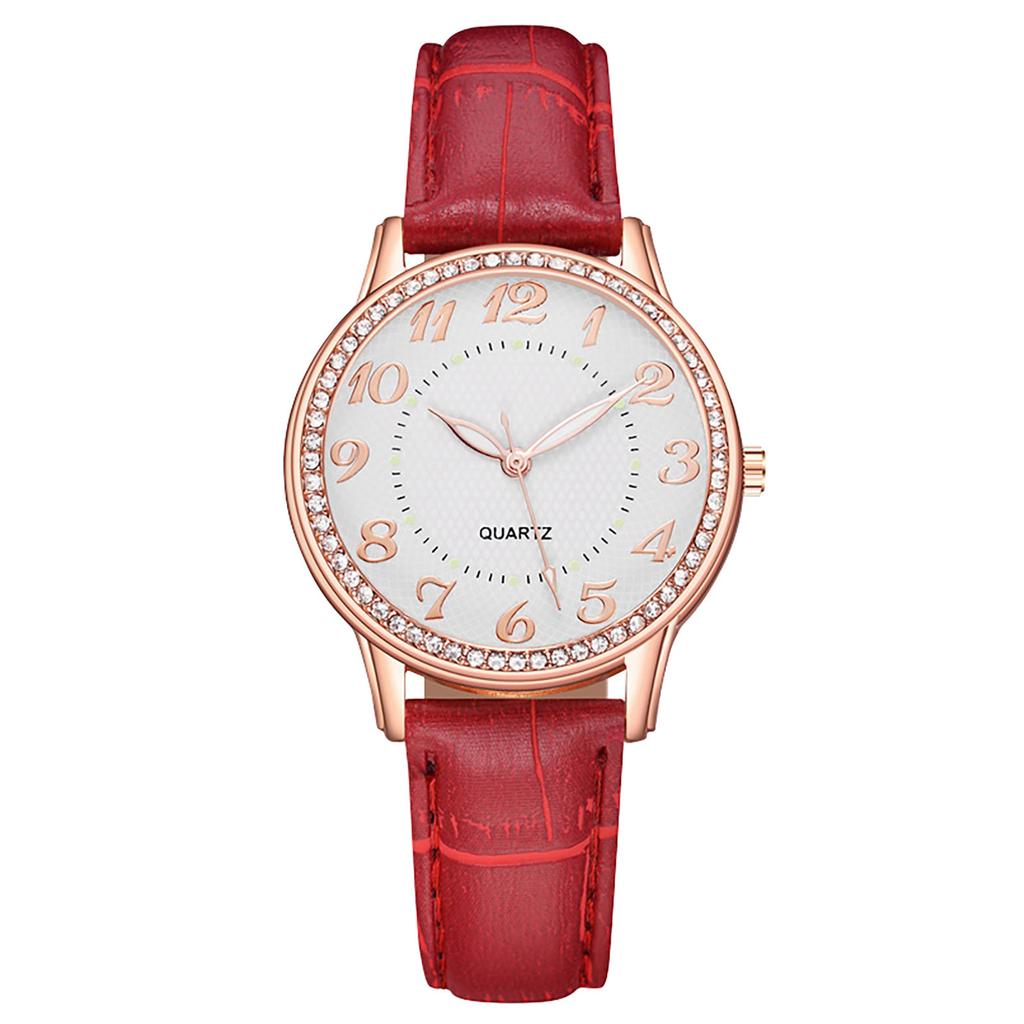Diamond Inlaid Luminous Watch Women's Belt Women's Watch Quartz Watch Watch
