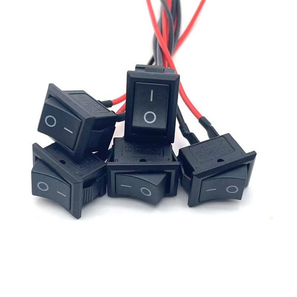 10Pcs Pre-Wired Controller Power Switch 2/3 Pin SPST Switch Mini Rocker Switch Boat Marine