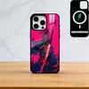 Japan Ghost Face Samurai Phone Case For iPhone17,16,15,14,13,12,11 Plus,Pro Magnetic with Magsafe Wireless Charging
