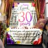 Happy 30Th Birthday Customize Your Name Blankets Are Warm Soft Blankets Perfect For Naps Sofas And Relaxation They Also Make Great Christmas Halloween