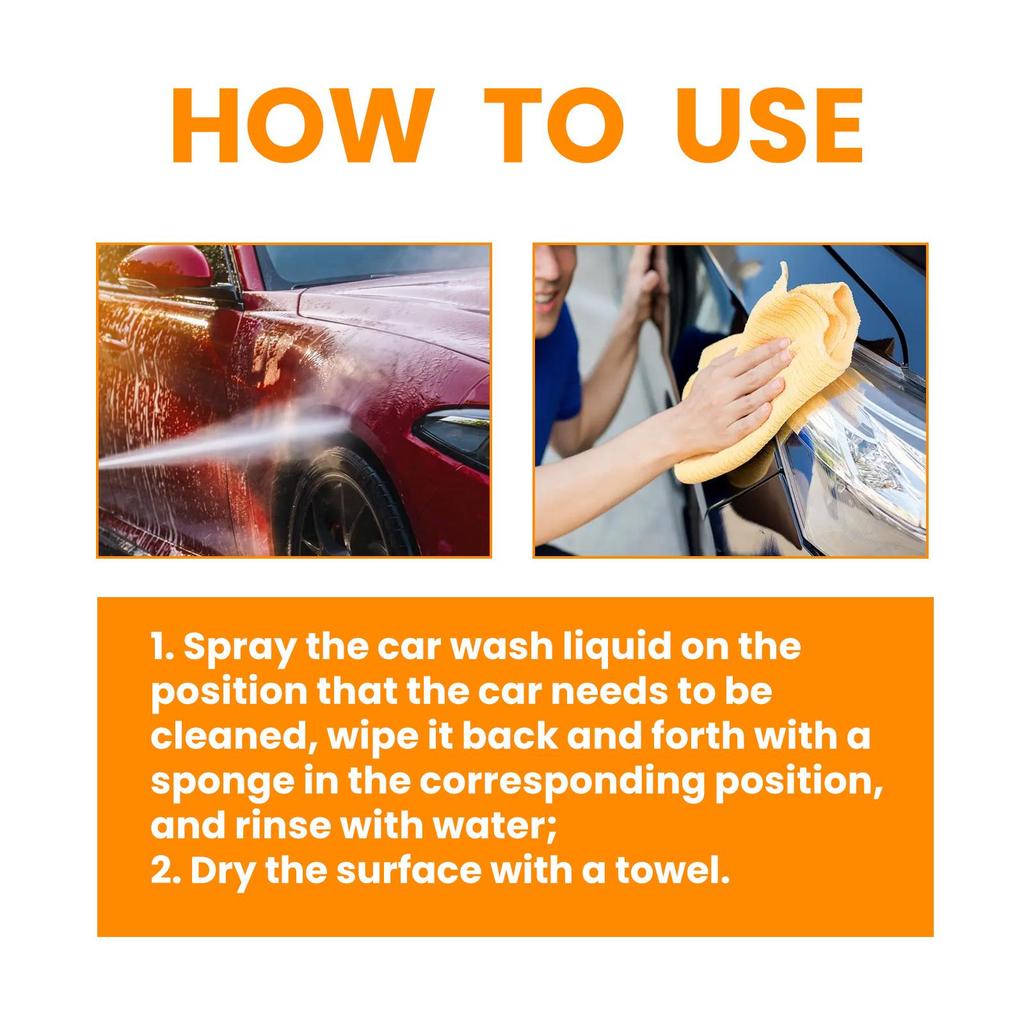 Homonth Powerful Car Wash Liquid | High-Efficiency Car Cleaner | Body, Tire & Rim Cleaning | Auto Detergent