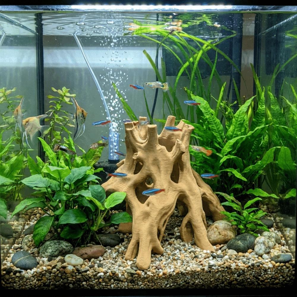 Tree Trunk Fish Shrimp Hiding Cave Plastic Driftwood Landscape Fish Tank Landscaping