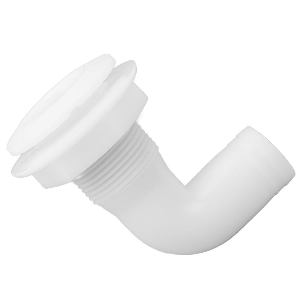 Ergonomic Marine Thru Hull Connector White 90-Degree Fitting Reliable Thru Hull Fitting Yacht