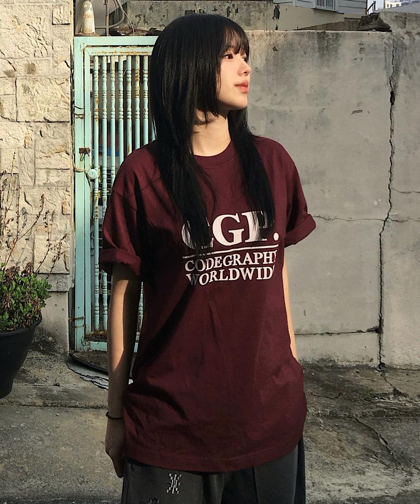 CGP Square Logo Short Sleeve T-Shirt - Burgundy