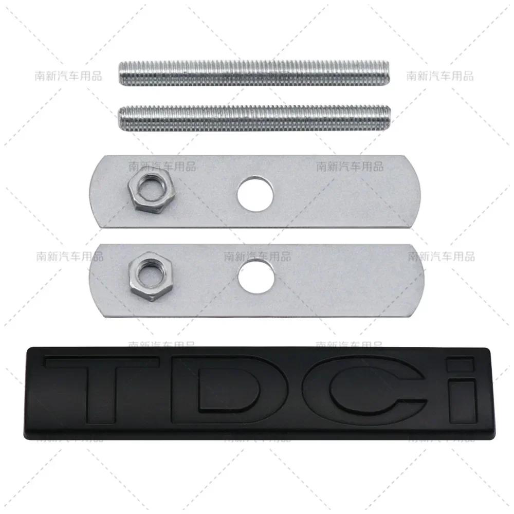 3D Metal TDCI Letters Car Front Grille Hood Emblem Badge Decals For Ford Kuga Explorer Transit Accessories