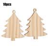 10Pcs Wooden Hanging Plates DIY Hand Made Craft New Year Christmas Tree Decoration Supplies with
