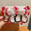 Ancient Style Children's New Year Hairpin Princess Wig Braid New Year Bow Hairpins Plush Ball Ribbon Tassels