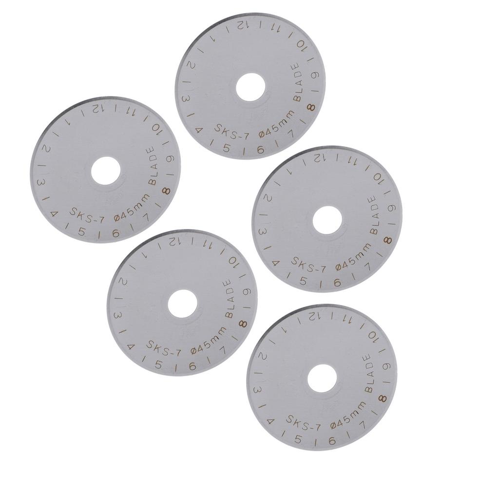5 шт. 45 мм лезвия для вращающегося резака из легированной стали сменные лезвия для ткани, кожи, бумаги
