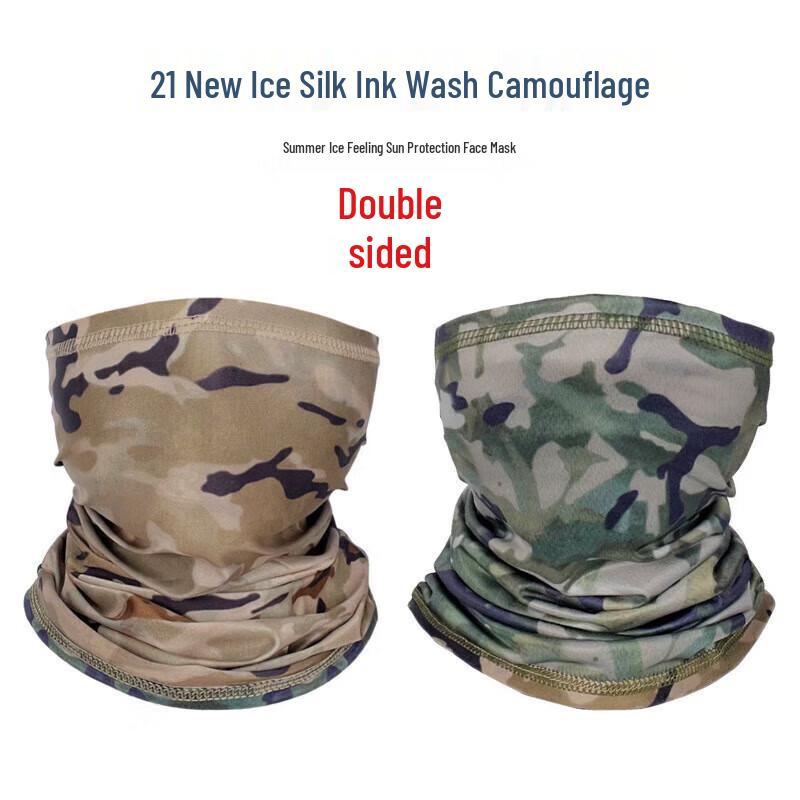 Ice Silk Sun Protection Neck Gaiter & Arm Sleeves Set
