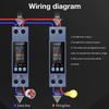 WiFi Tuya DIN Rail AC Voltmeter Smart Energy Meter Voltage/Current/Power/kWh/PF/Hz/Multi-Function  0.96 Inch 8 In 1 Power Meter