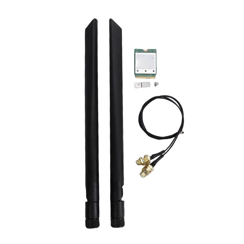 WiFi 7 M.2 Network Card 2.4GHz 5GHz 6GHz Triple Band 5.8Gbps Wireless Network Adapter Module with Dual Antennas 4K QAM