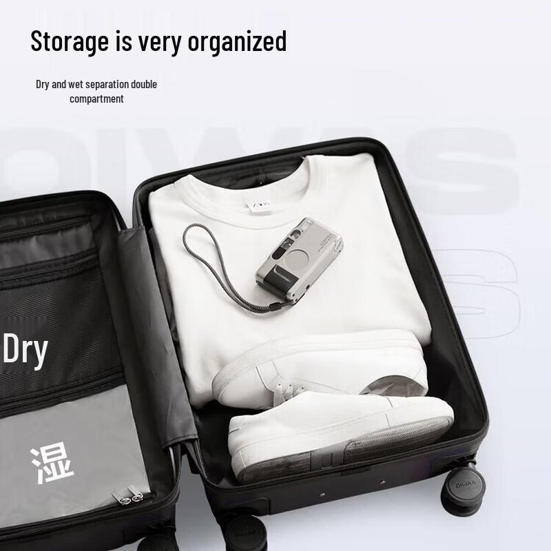 OIWAS Frosted Stripe PC Hardside Carry-On Luggage