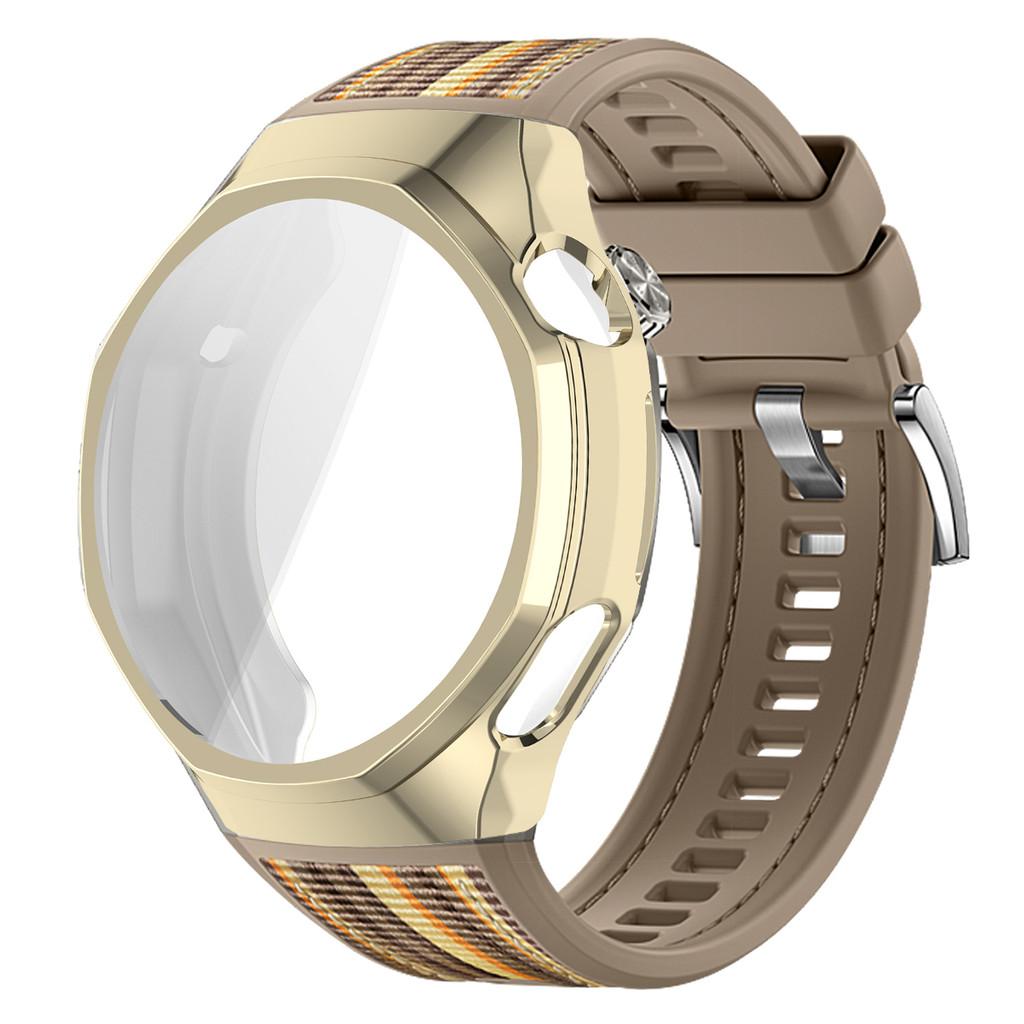 TPU Soft Case+Silicone Sport Woven Bracelet Band With TPU Protector Bumper Shell Cover For Huawei GT6 Pro 46mm