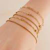 5pcs Elegant Box Chain Simple Fashion Bracelet Multilayer Bracelet Set