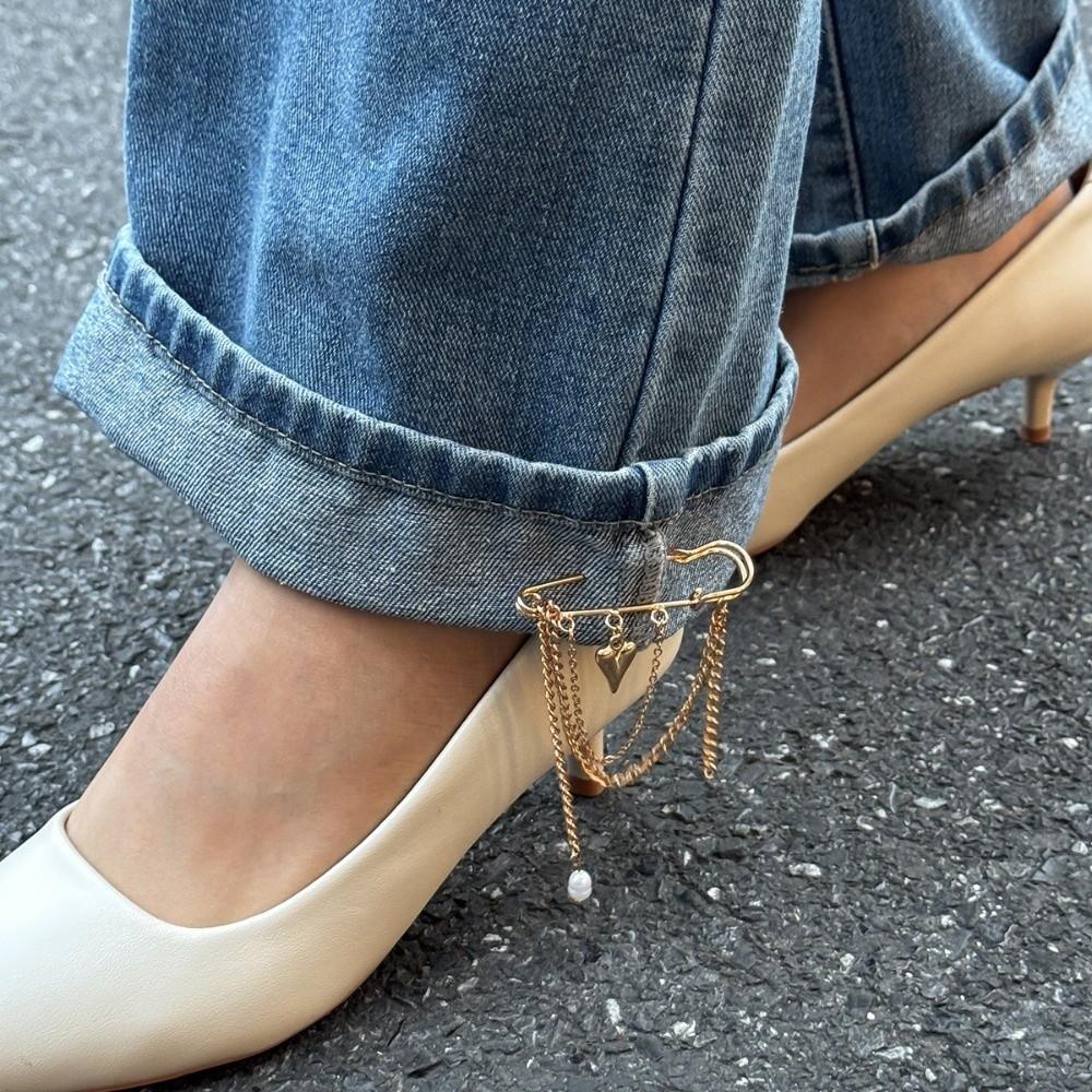 Multi-Functional Tassel Trouser Decorative Brooch Beaded Waist Buckle Autumn Winter