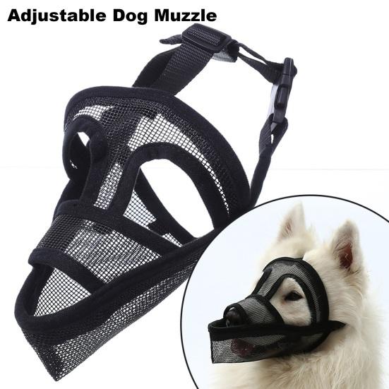 Breathable Mesh Dog Muzzle Anti Bark Pet Mouth Cover Prevent Biting Chewing Dog Training Muzzle for Walking Grooming