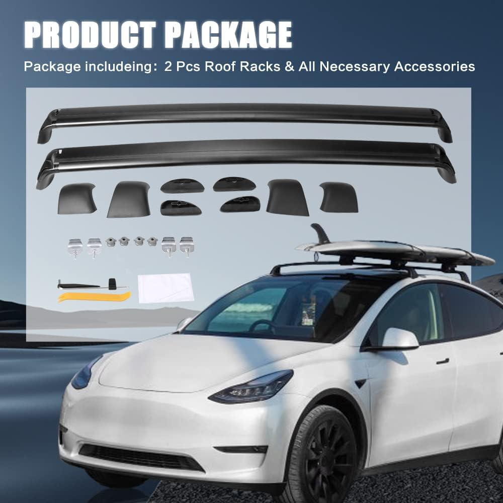 Запираемая поперечная дуга багажника на крышу для Tesla Model Y Juniper Model 3 Highland 2017 - 2026 Прочные алюминиевые аксессуары для багажника на крышу