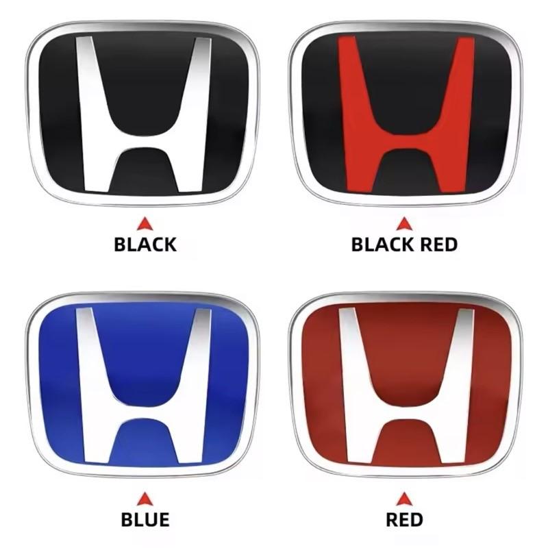 Car Steering Wheel Emblem H-Sticker For Honda Civic Accord City CRV Jade Fit Odyssey Hybrid Red Black Blue Interior ModificationS