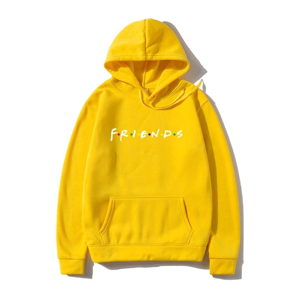 Осенние толстовки унисекс Harajuku Friends с принтом и длинными рукавами, большие толстовки с капюшоном Y2k, повседневная женская толстовка с капюшоном, одежда унисекс