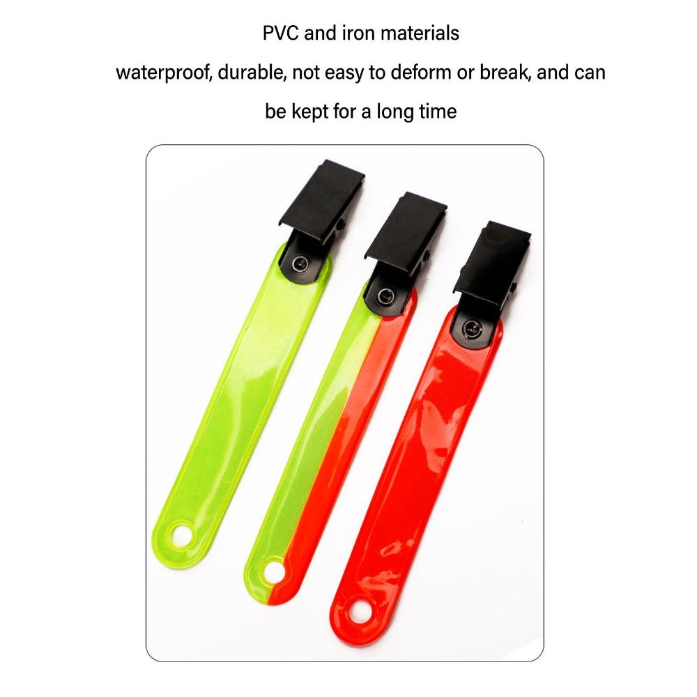 12PCS PVC Iron Clips High Visibility Tree Tacks Fluorescent Tracking Marks Outdoor Use