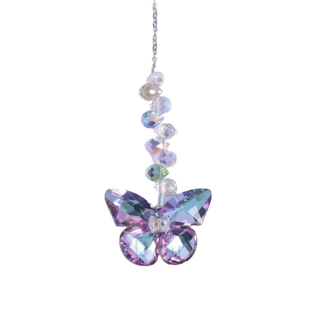 Colourful Rainbow Maker Exquisite Artificial Crystal Suncatcher Flower Sun Catcher Outdoor