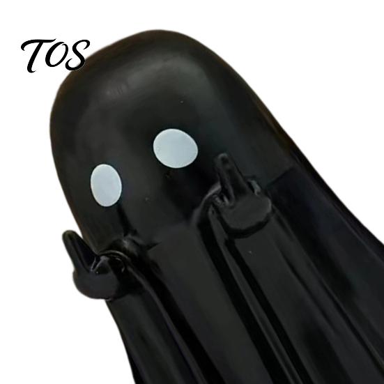 Funny Halloween Desktop Accessories Middle Finger Ghost Figurine Pen Holder, Spooky Gesture Resin Small Desk Storage for Pencils Stand, Cute