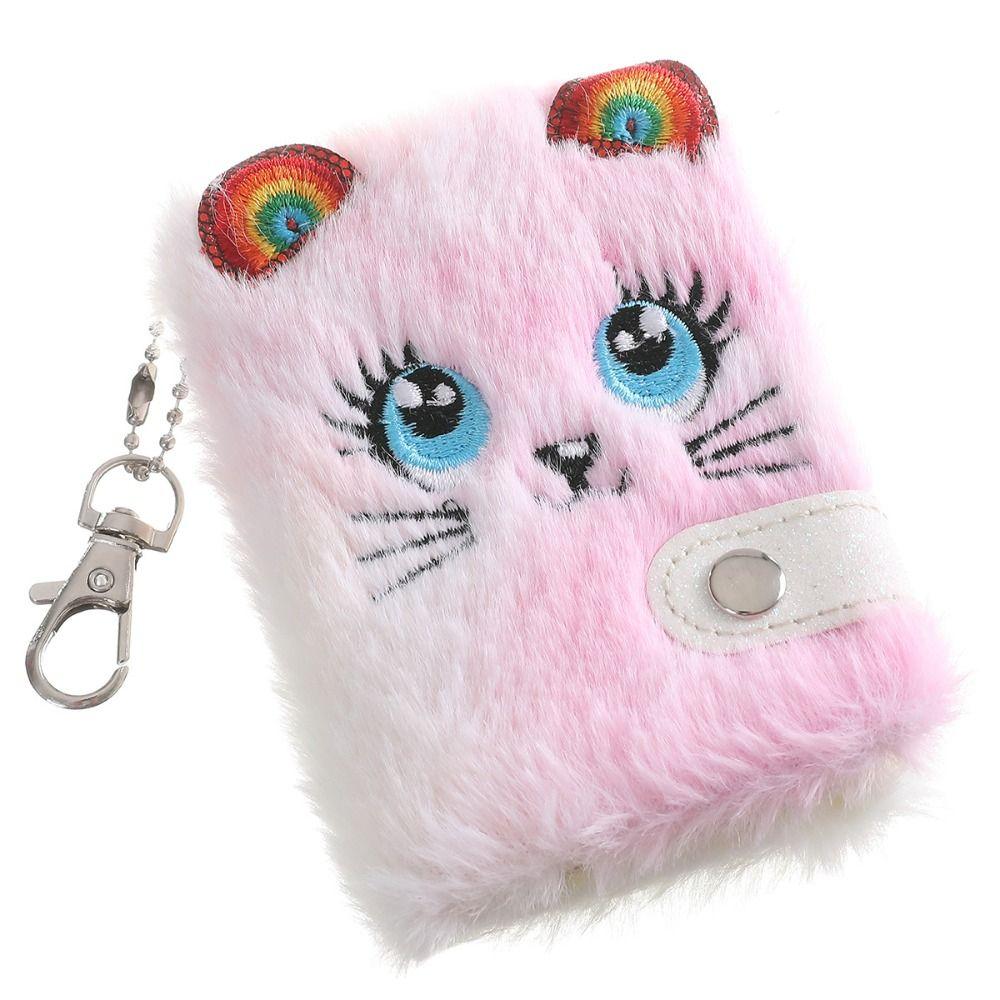 Cat Face Mini Notebooks Kawaii Keyring Notepad Sketchbook Girl Tiny Sketchbook Daily Notes