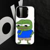 Грустная Смешная Лягушка Мем Чехол для Телефона Для iPhone 17,16,15,14,13,12,11 Plus,Pro Max,XS,Красочный Серебристый Черный Чехол