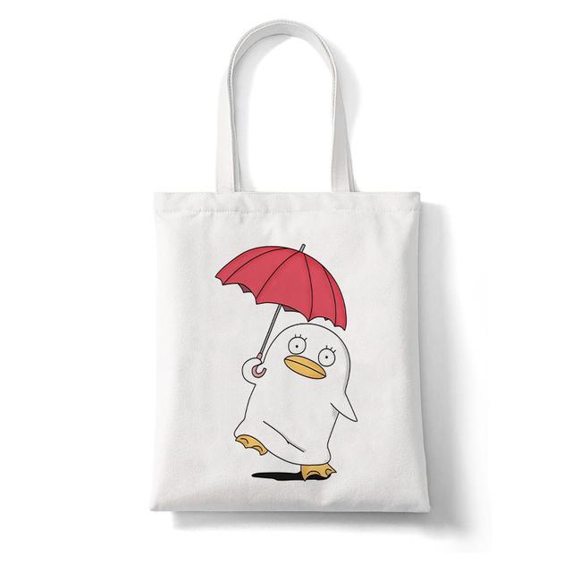 Японское аниме Gintama Sakata Gintoki Kagura с мультяшным принтом, женские сумки для покупок, большая сумка для покупок, модная повседневная сумка Pacakge