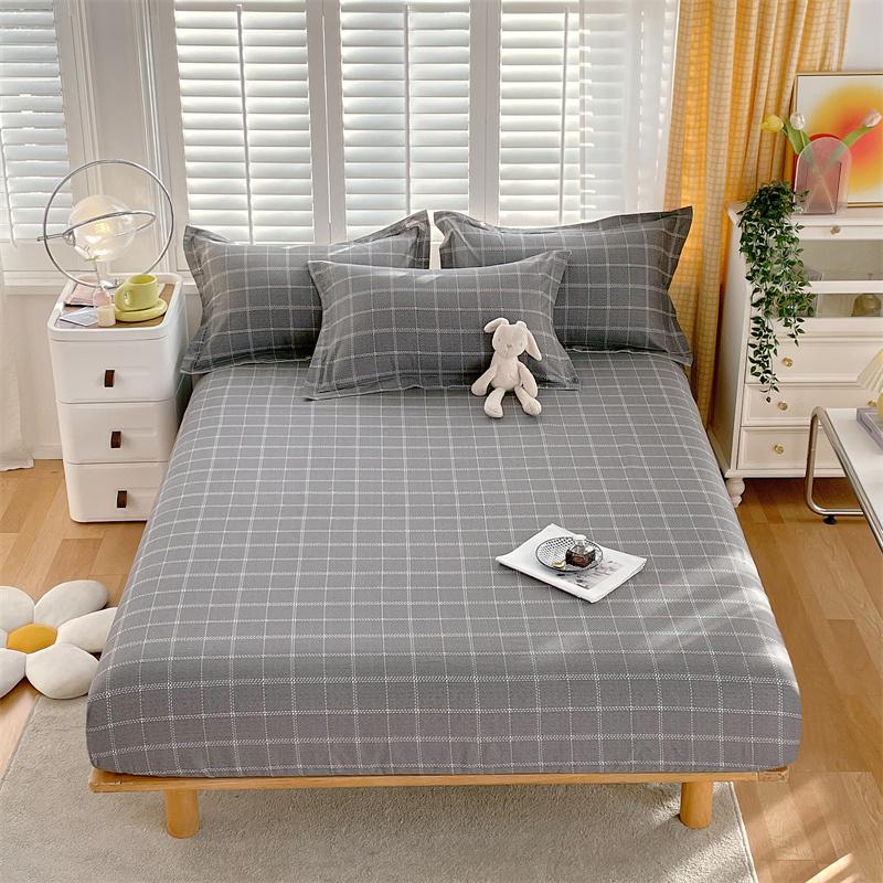 Комплект простыней на резинке с цветочным узором синего и белого цветов, комплект постельного белья из хлопка, приятное для кожи нескользящее покрывало с наволочками