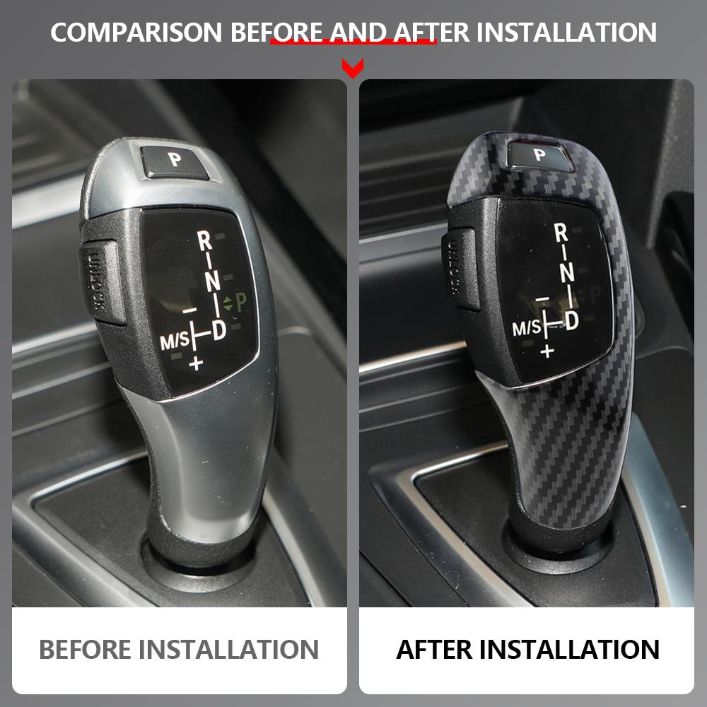 Рамка панели переключения передач автомобиля, накладка на ручку переключения передач, накладка на головку для BMW F30 F10 F15 F07 F20 F21 F22 F32 F34 F3, узор под карбоновое волокно