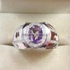 Alexandrite Oval Cut  Gemstone With 925 Sterling Silver Ring For Men's #A637 JL375656888523