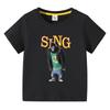 Детская одежда Футболки с коротким рукавом Sing Фильм Графика Детская Летняя Повседневная Милая Хлопковая Футболка