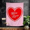 Maximalist Eclectic Pink French Quotes Bisou Chart Tapestry Art Science Fiction Room Home Decor Cheap Hippie Wall Hanging