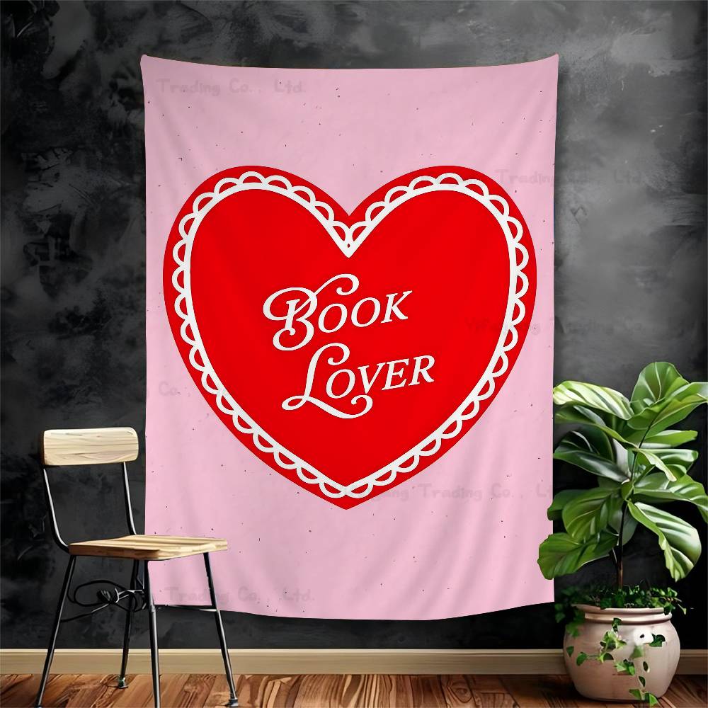 Maximalist Eclectic Pink French Quotes Bisou Chart Tapestry Art Science Fiction Room Home Decor Cheap Hippie Wall Hanging
